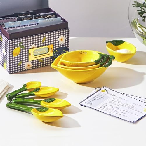 Lemon Shaped Measuring Cups and Spoon Set (Lemon Measuring Cups & Spoons Set)