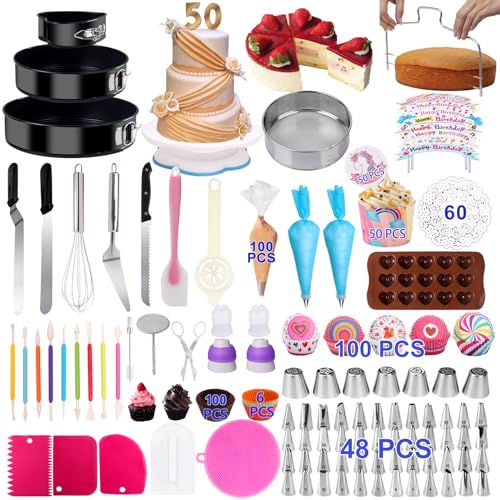 567 PCS Cake Decorating Kits with Baking kit Tools for Beginners & Pros