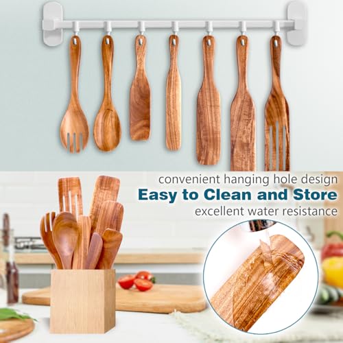 8 Pcs Acacia Wood Spurtle Set