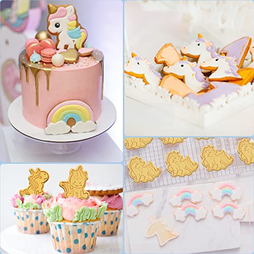 8 Piece Unicorn Cookie Cutters With Plunger Stamps Set (Unicorn Cookie Cutter with Plunger Stamps)