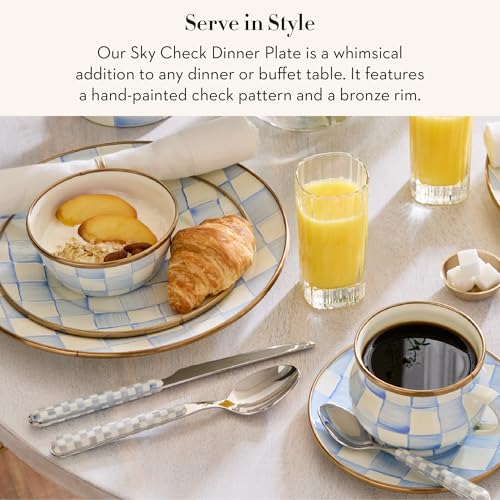 Enamel Dinner Plate (Sky Check / 1 Plate)
