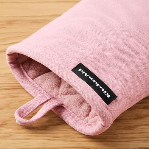 Gourmet Series Gridlines Mini Oven Mitts 2 (Dried Rose)