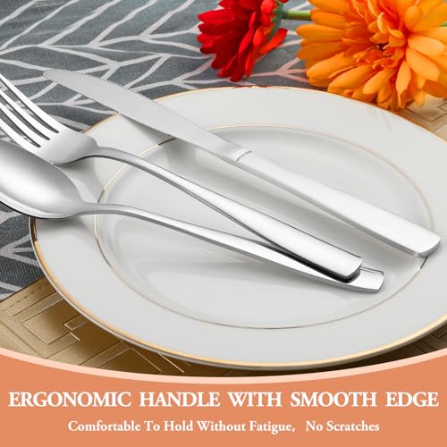 20 Pcs Silverware Set (Silver)