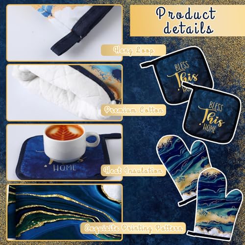 6 Pcs Blue Kitchen Decor Kitchen Towels (Blue)