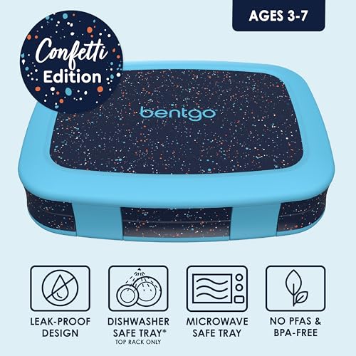 Kids 5 Compartment Lunch Box (Confetti Edition - Abyss Blue)