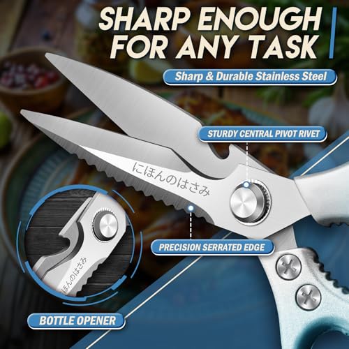 Kitchen Scissors Shears Set (Blue)
