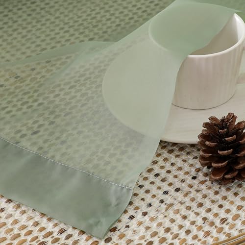 Sage Green Sheer Curtains 78 Inches Long 2 Panels (Sage Green / 42"W x 78"L (Pack of 2))