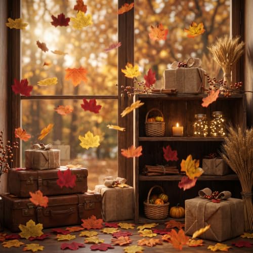 400Pc Artificial Fall Leave Silk Maple Leaf for Thanksgiving Decor (400 Pc Fall Leaves / Fall Leaves)