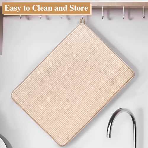 2 Pack XXL Large Microfiber Dish Drying Mat