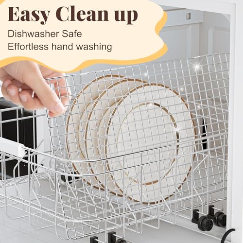 2 PCS Grid Wire Baking Cooling Racks (10“ x 16”-2 Pack / Silver)