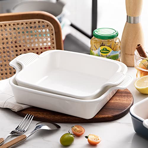 Sweejar Ceramic Baking Dish (White / Square 8IN)