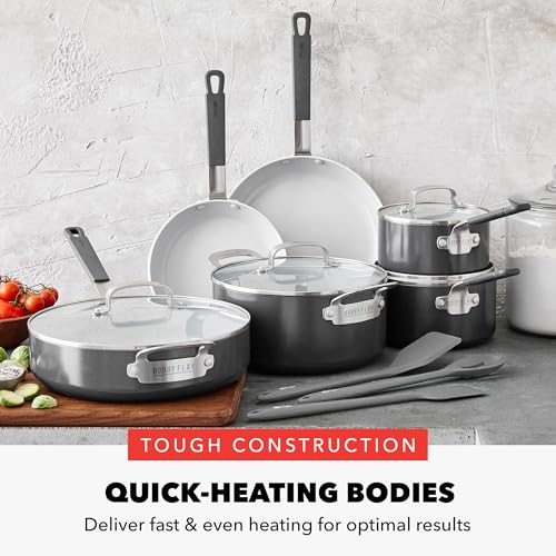 x Bobby Flay 13 Piece Nonstick Cookware Pots and Pans Set (13 Piece Cookware Set / Graphite)