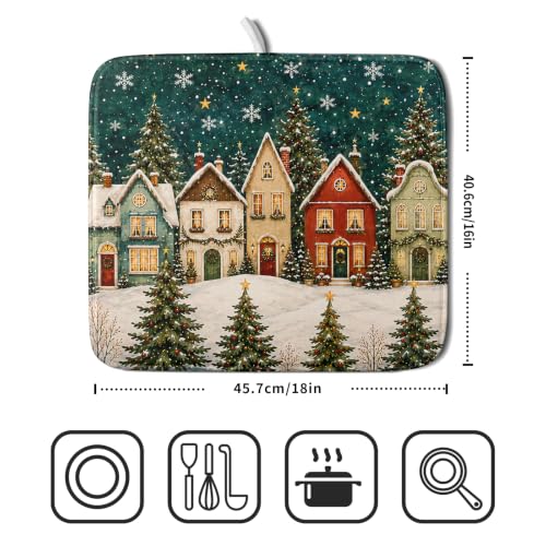 Christmas Dish Drying Mat (18" x 16")