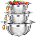 Colander Stainless Steel Colander for Kitchen (5QT+3QT+2QTColander)