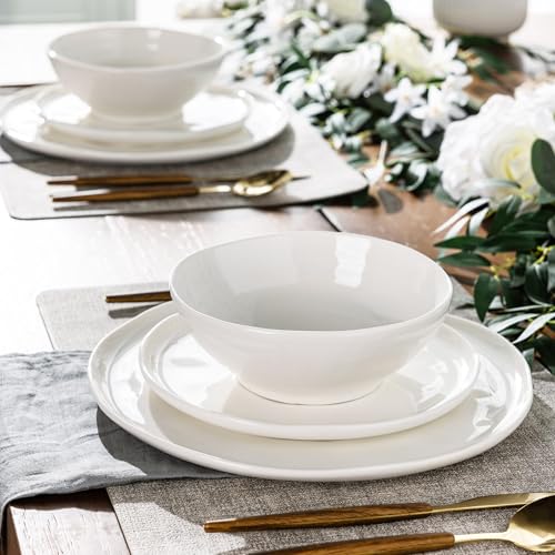 Ceramic Dinnerware Sets for 6 (Modern-Peal White / Service for 6 (18 Pcs))