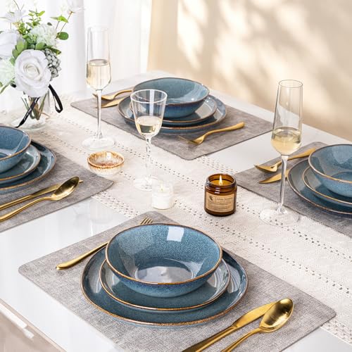 Ceramic Dinnerware Sets for 4 (Sky Blue / Service for 4)