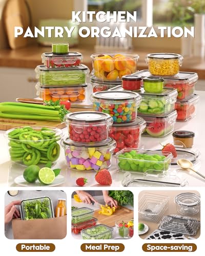 40 PCS Food Storage Containers with Airtight Lids (40 Pieces)