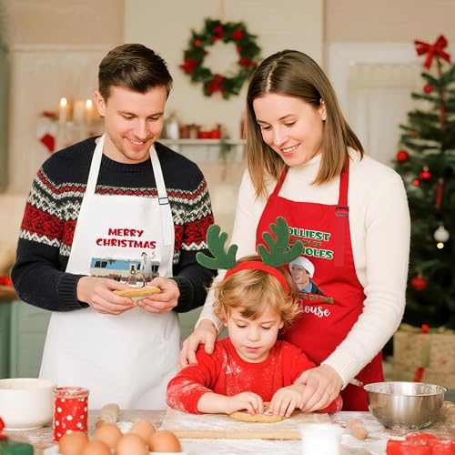 Christmas Matching Aprons for Couples (Christmas Holiday B)