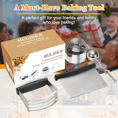 5 Pc Biscuit Cutters (4 Pcs Pastry Cutter Set with Flour Duster)