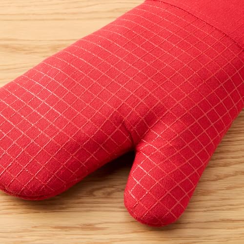 Gourmet Series Gridlines Oven Mitts 2 (Passion Red)
