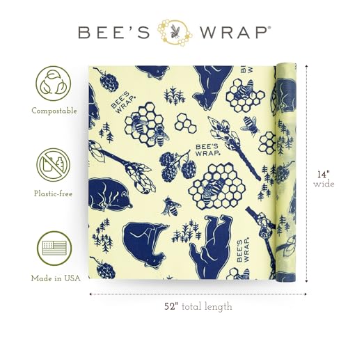 Beeswax Wrap Roll (Bees + Bears)
