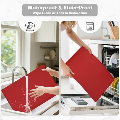 Silicone Coffee Mat (Red / 12" x 19")