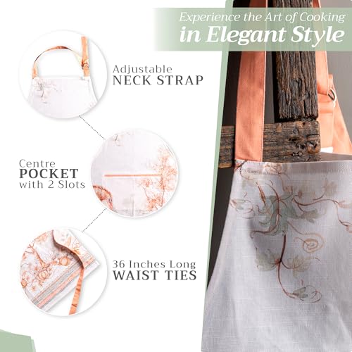 Aprons for women with Pocket 100% Cotton Pack of 1 (147 - Giving Thanks)