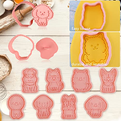 Dog Cookie Cutters Set (Dog Cookie Cutters With Plunger Stamps)