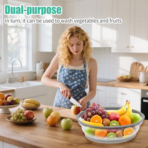 Collapsible Microwave Food Cover (Gray 12inch)