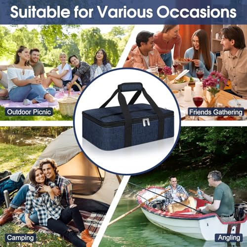 Insulated Casserole Carrier (16x10x4 in / Navy Blue)