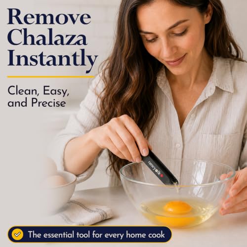 The Original Egg Tool. Engineered to instantly pick up that nasty glob of chalaza membrane off egg yolks. Picks up broken eggshell fragments with ease. Essential Kitchen Tool for food competitions