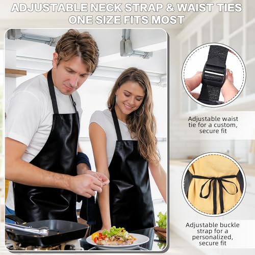 4 Pack Waterproof Vinyl Apron (Black)