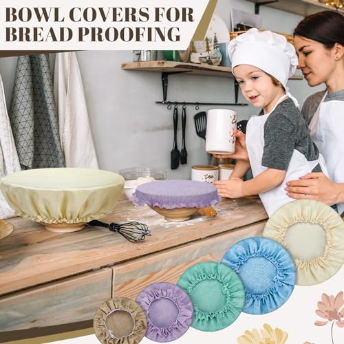 10 Pack Cloth Bowl Covers for Bread Rising (Vintage)