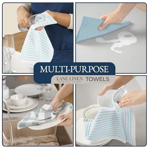 Kitchen Towels and Dishcloths Sets (Kitchen Linen Set of 20 / 04: Aqua)