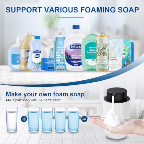 Ceramic Foaming Soap Dispenser (White-1pack)