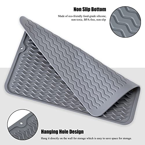 Silicone Dish Drying Mat (Grey / 17" x 14")