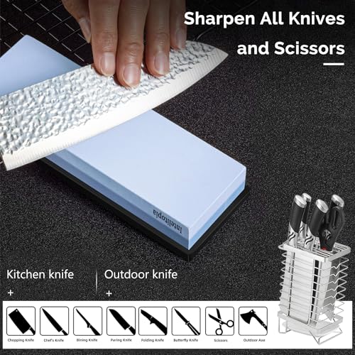 Complete Knife Sharpening Stone Set (Red bule-7cps)