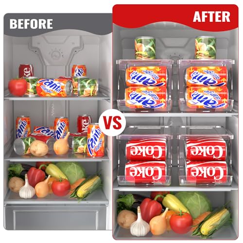 2 Pack Stackable Refrigerator Organizer (Clear)