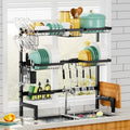 Over The Sink Dish Drying Rack (Black,expandable,3-tier)