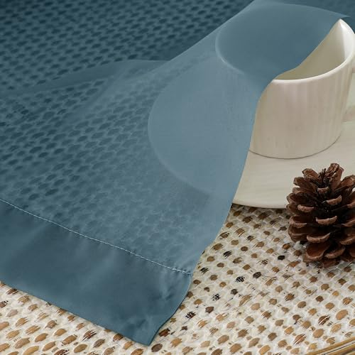Dusty Blue Sheer Curtains 45 inches Long (42"W x 45"L (Pack of 2) / Dusty Blue)