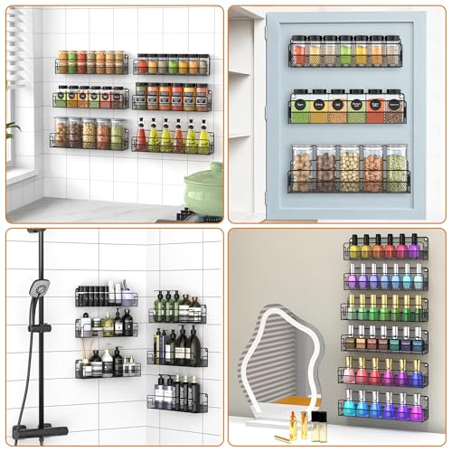 Wall Mounted Spice Rack Organizer (6 Tier)