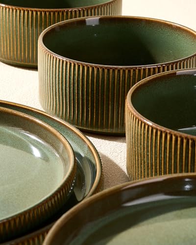Dinnerware Set for 4 (Moss Green)