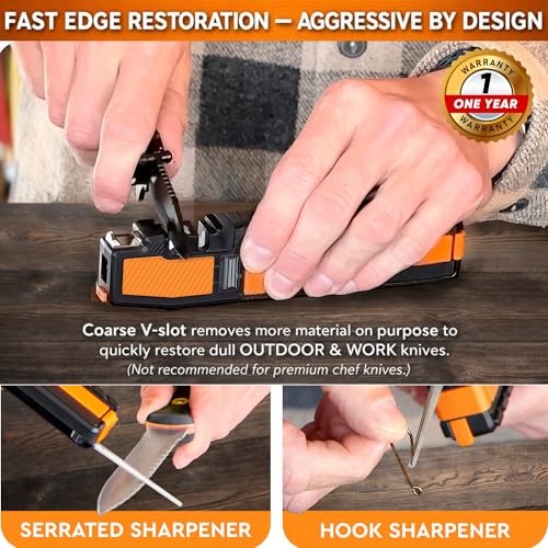 Orange Ninja Pocket Field Knife Sharpener