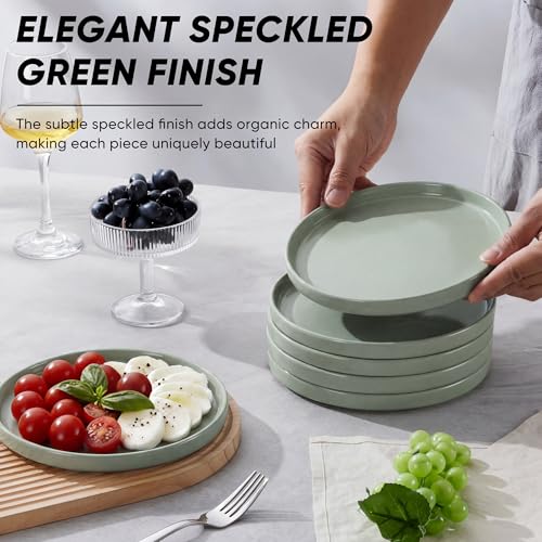 7.9 Inch Ceramic Dinner Plates (Mist Green / 7.9'')