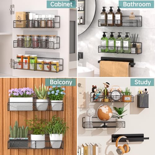 Spice Rack Wall Mounted 6 Pack