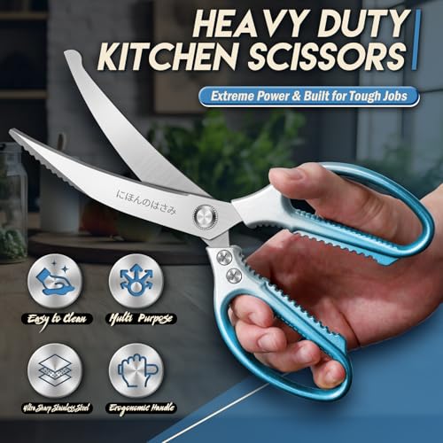 Kitchen Scissors Shears Set (Blue)