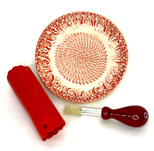 Premium Ceramic Garlic Grater Plate Set