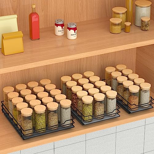 Pull Out Spice Rack Organizer for Cabinet (1 Tier,8.5''Wx10.5''Dx2.5''H)