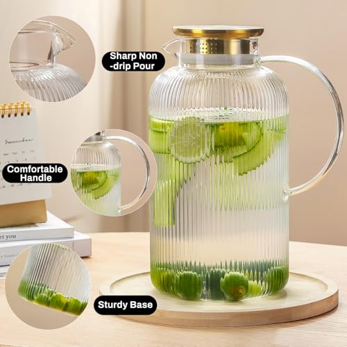 Glass Pitcher with Lid (Clear / 100 Ounces)
