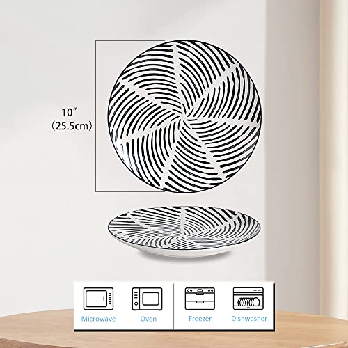 Dinner Plates Ceramic Plate Set (10 inch / Black)